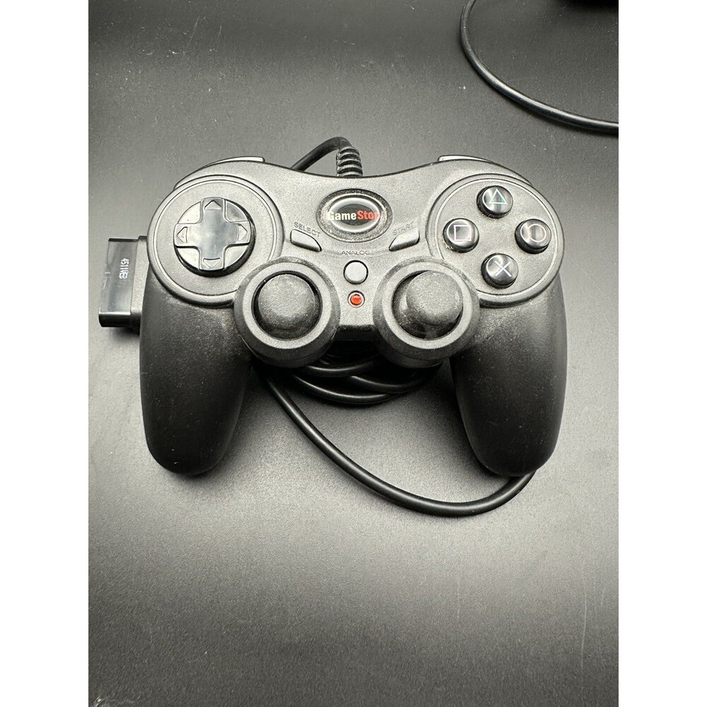 GameStop PlayStation 2 PS2 Wired Controller Black W/ USB Adapter